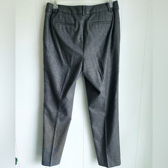 Talbots Wool Blend Metallic High Rise Straight Holiday Brown Office Pants Sz 10 - Picture 2 of 11